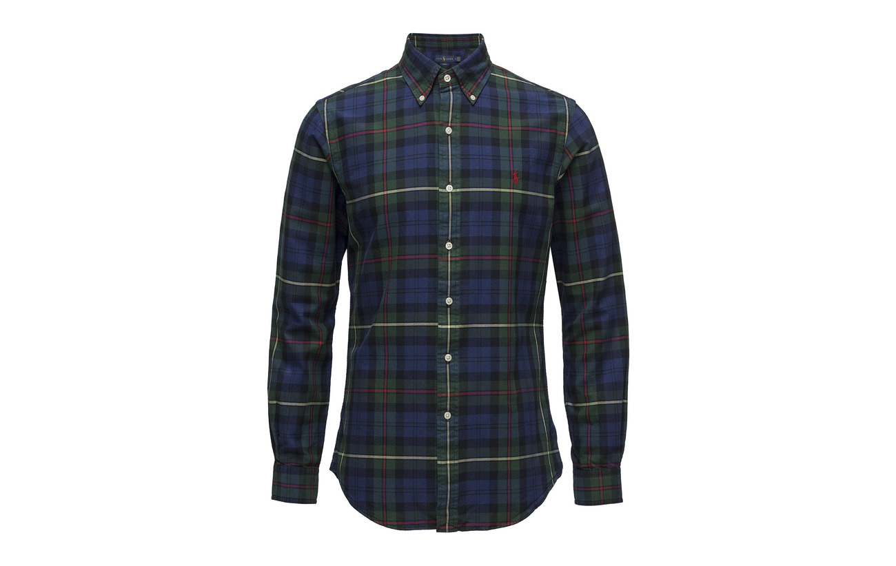 Mu pine Plaid Ralph Fit Slim Navy Polo Lauren Oxford 2905 Shirt PTUqwF