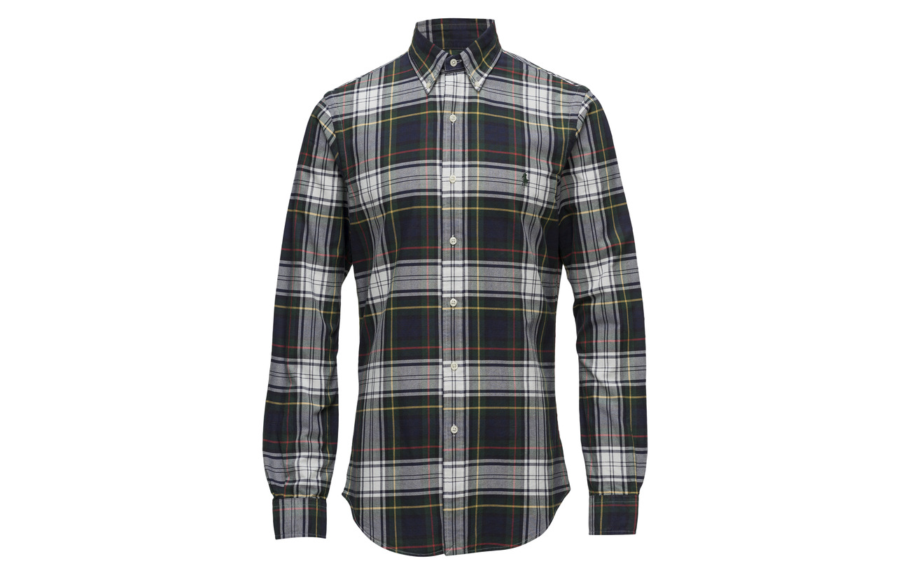 Mu pine Plaid Ralph Fit Slim Navy Polo Lauren Oxford 2905 Shirt PTUqwF