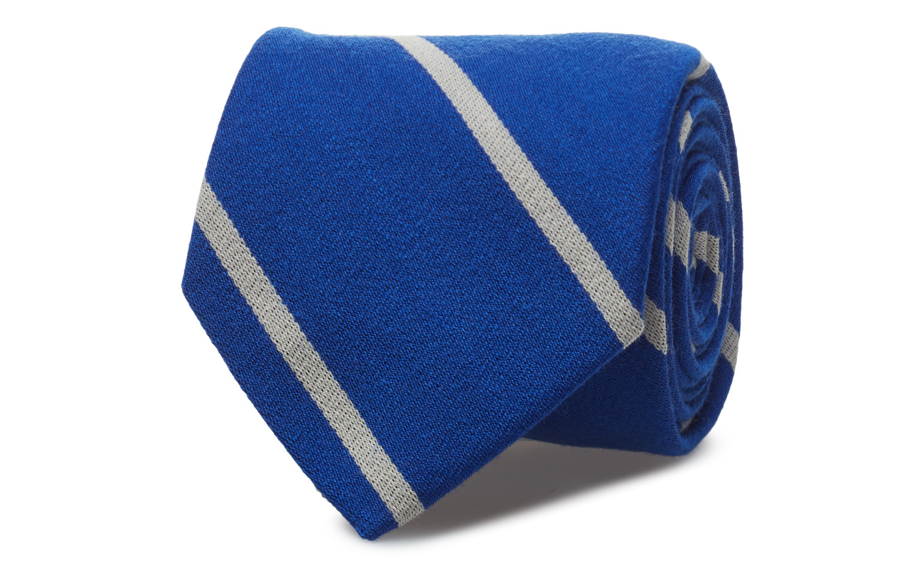 Wool Narrow Lauren silk Tieroyal whitePolo Ralph Striped OZlwXiuTPk
