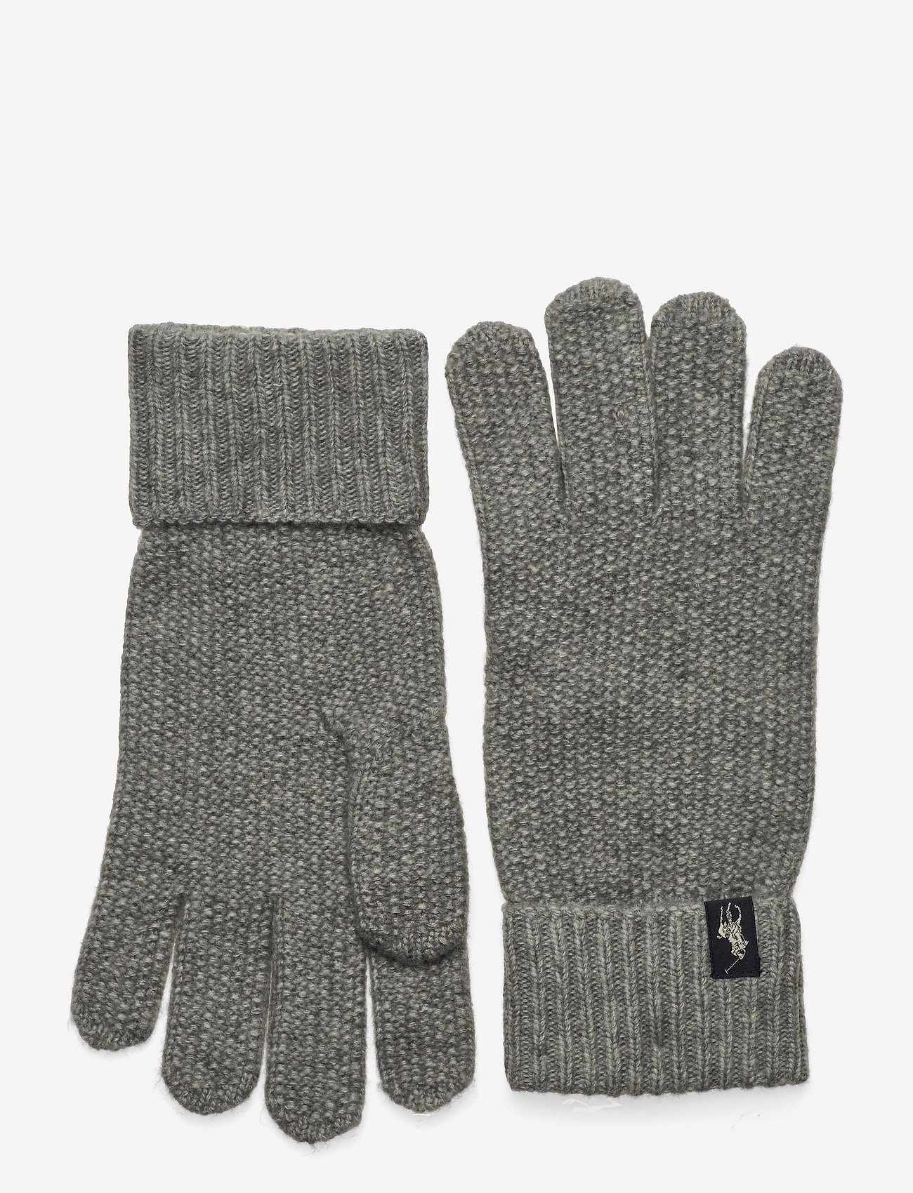 Polo Ralph Lauren - Contrast-Knit Touch Screen Gloves - gloves - classic grey htr - 0