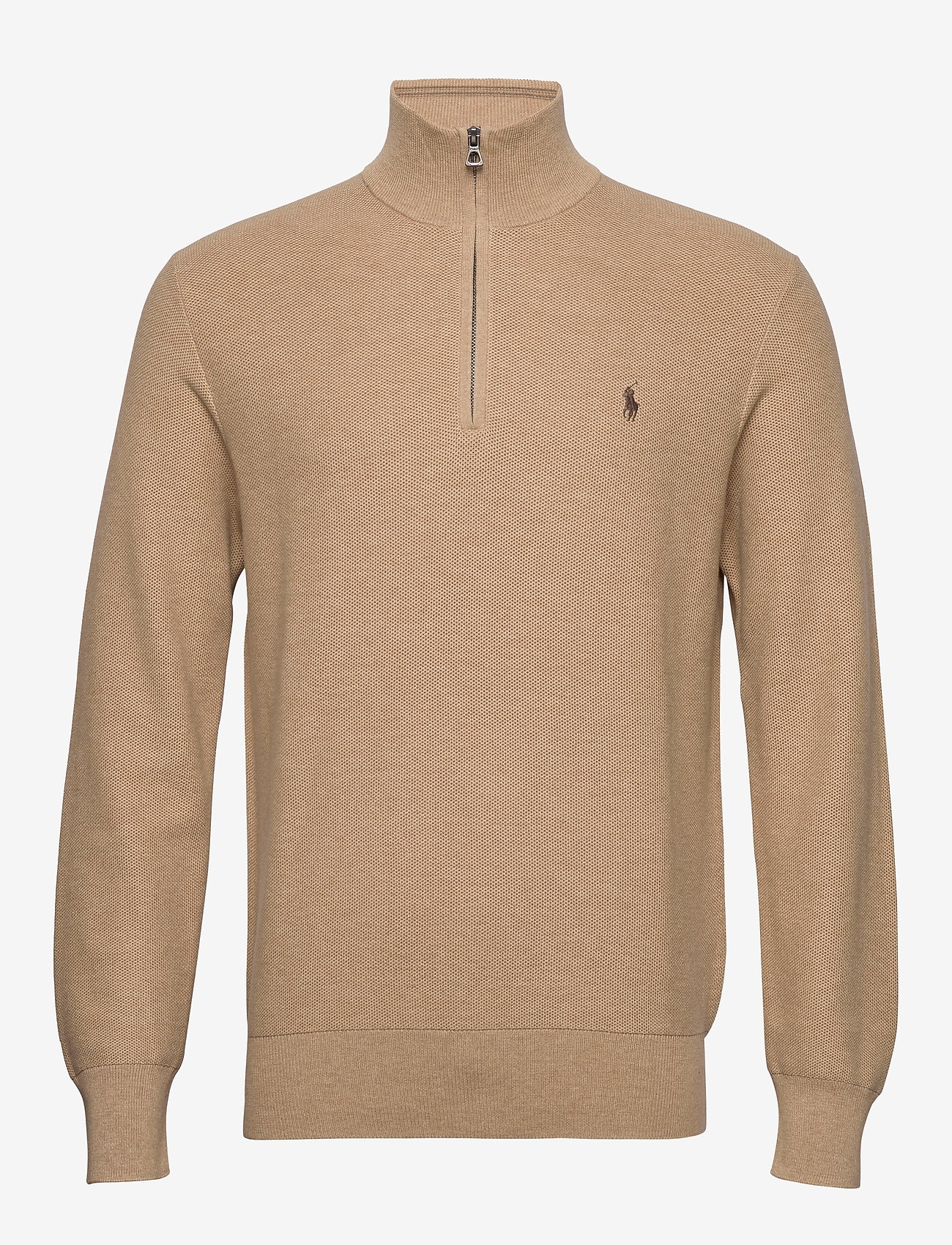 Polo Ralph Lauren Cotton Half-zip Sweater (Camel Melange) - 1799 kr ...