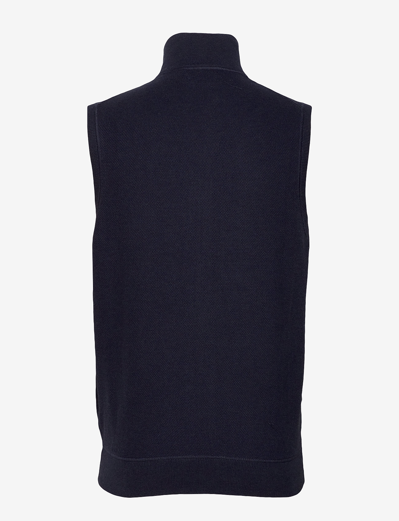 black polo sweater vest