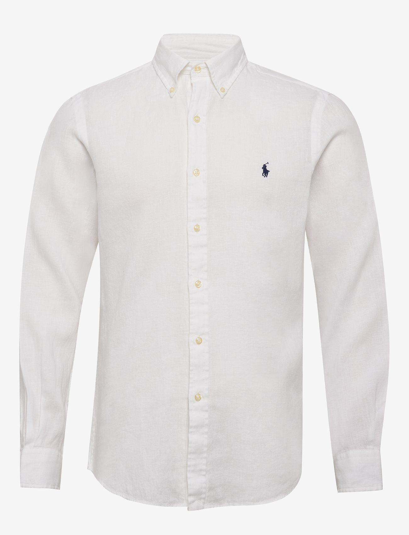 Slim Fit Linen Shirt (White) (£109 