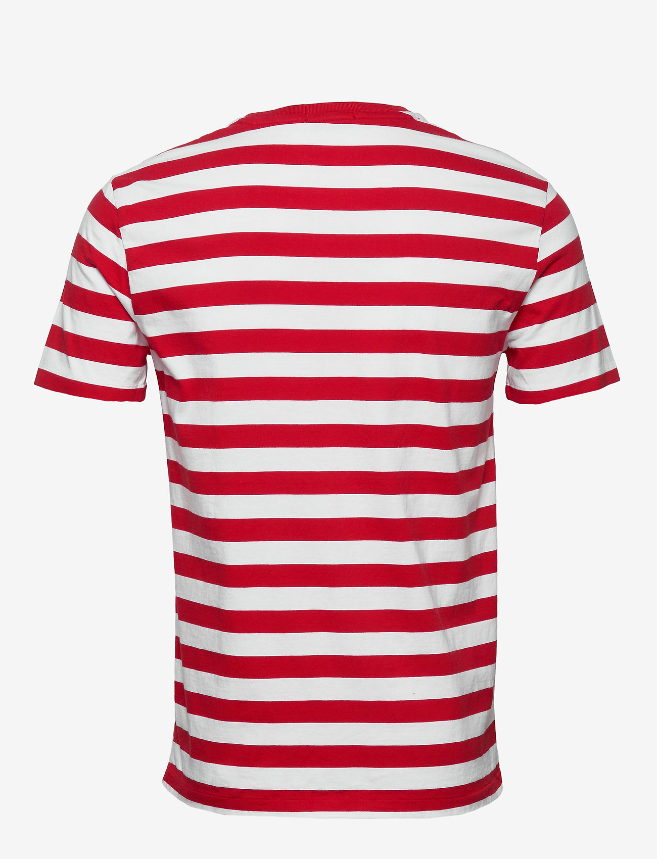 red and white striped polo t shirt