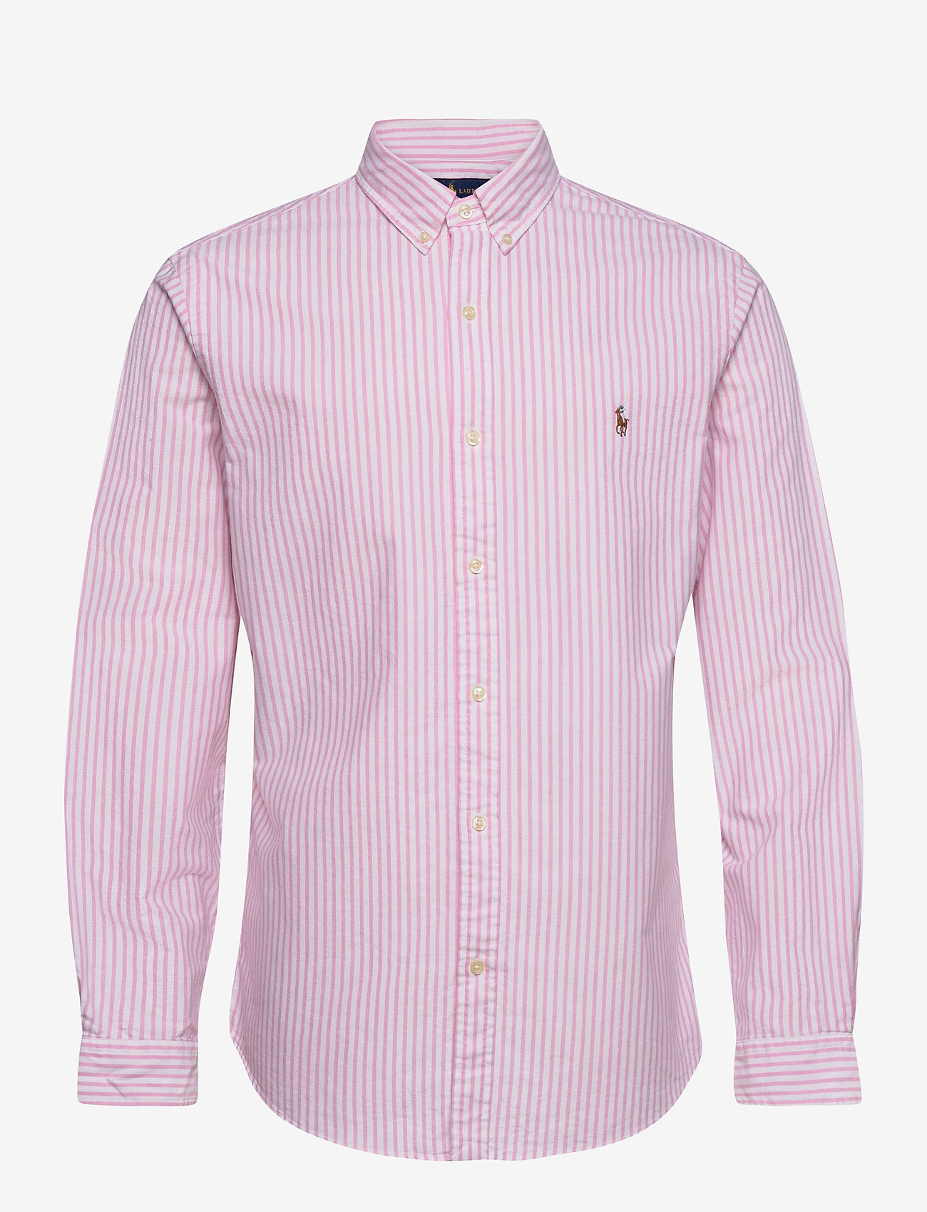 Slim Fit Striped Oxford Shirt (2600b Rose Pink/w) (599.40 kr) - Polo