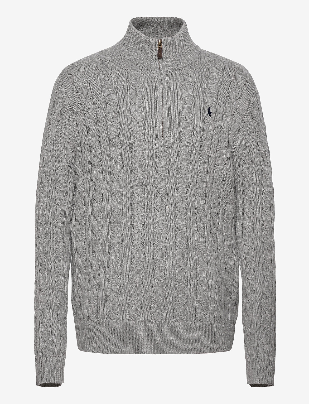 Polo Ralph Lauren Cable-knit Cotton Quarter-zip Sweater ...