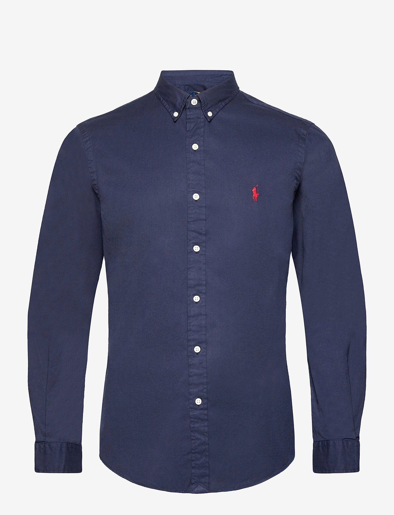 Polo Ralph Lauren Slim Fit Garment-dyed Twill Shirt (Cruise Navy) - 999