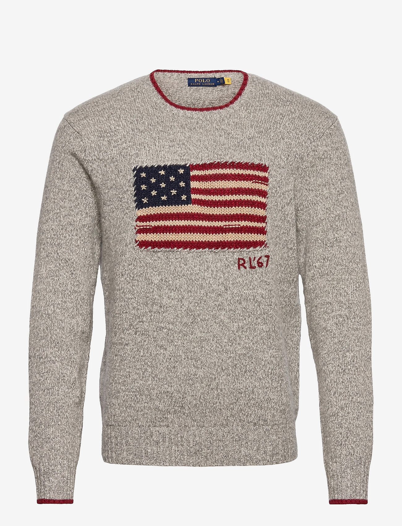 Polo Ralph Lauren Marled Flag Sweater - Knitted Round Necks | Boozt.com