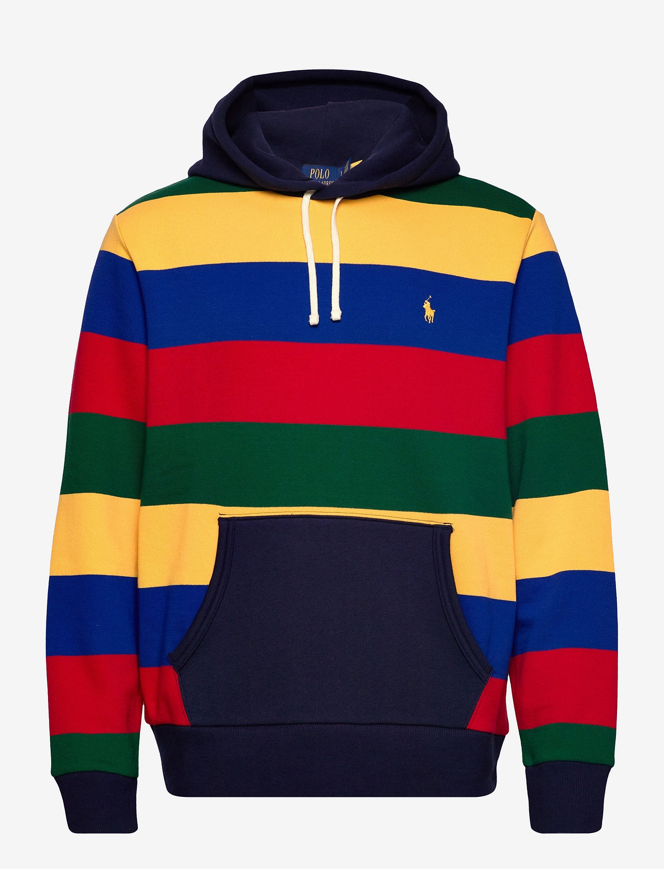 polo ralph lauren striped fleece hoodie