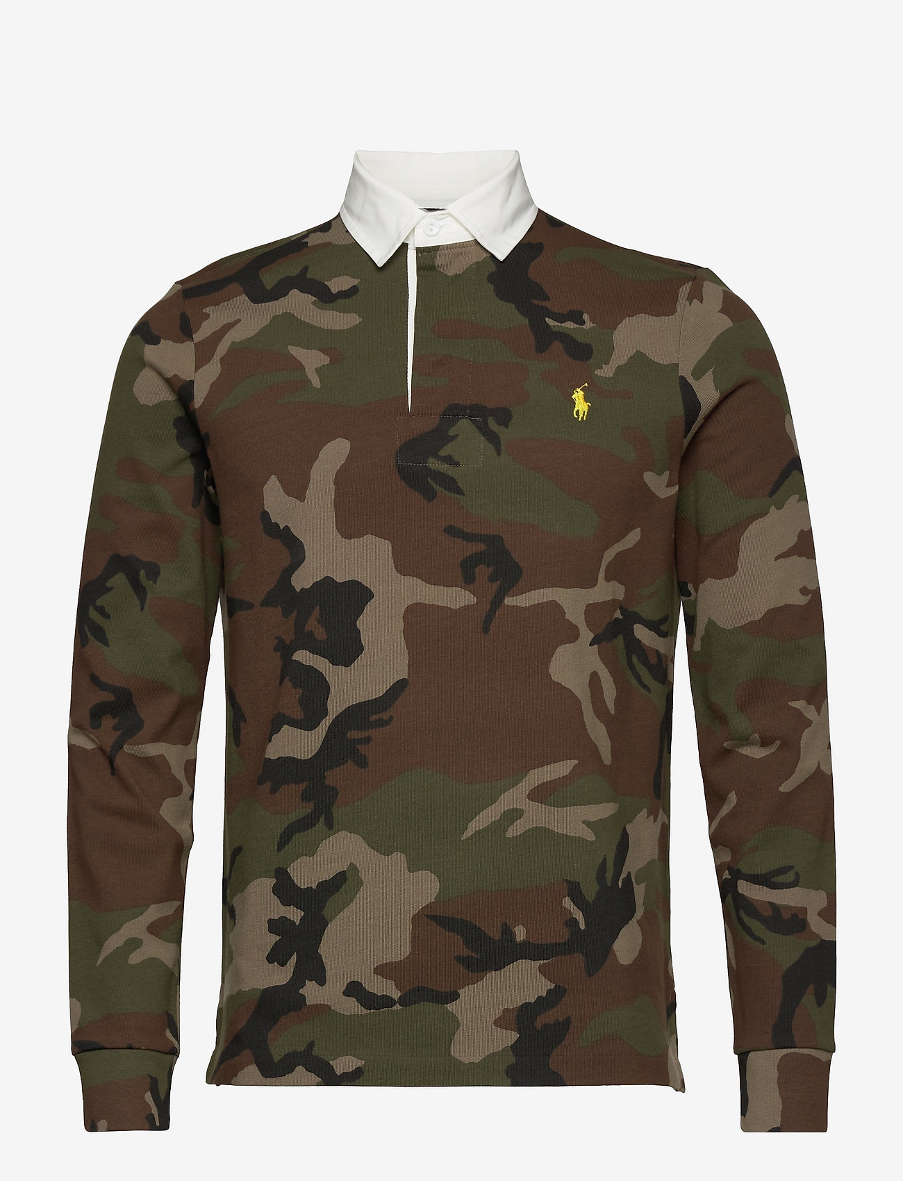 long sleeve camo polo shirt