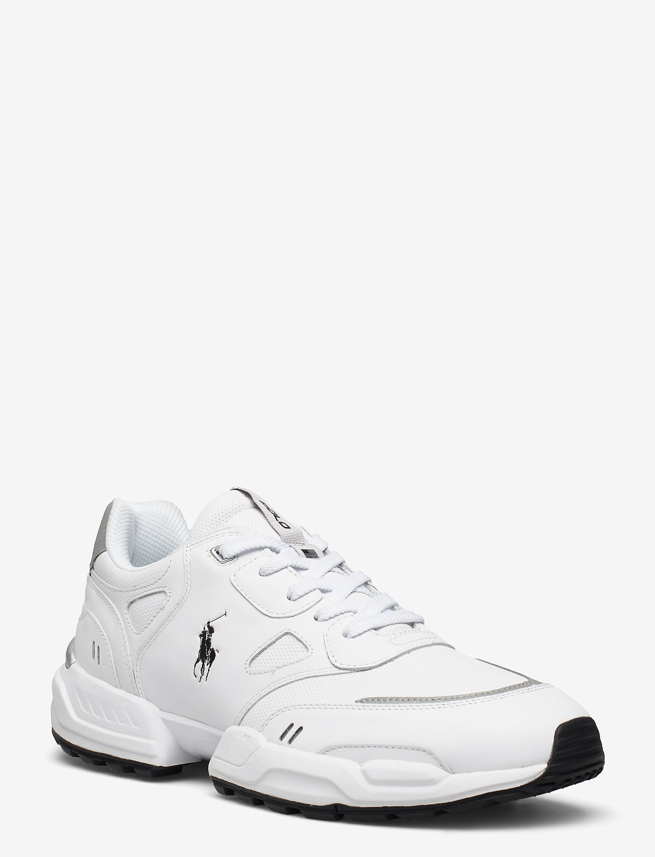 Polo Ralph Lauren - Jogger Leather-Paneled Sneaker - waterproof sneakers - white/black pp - 0
