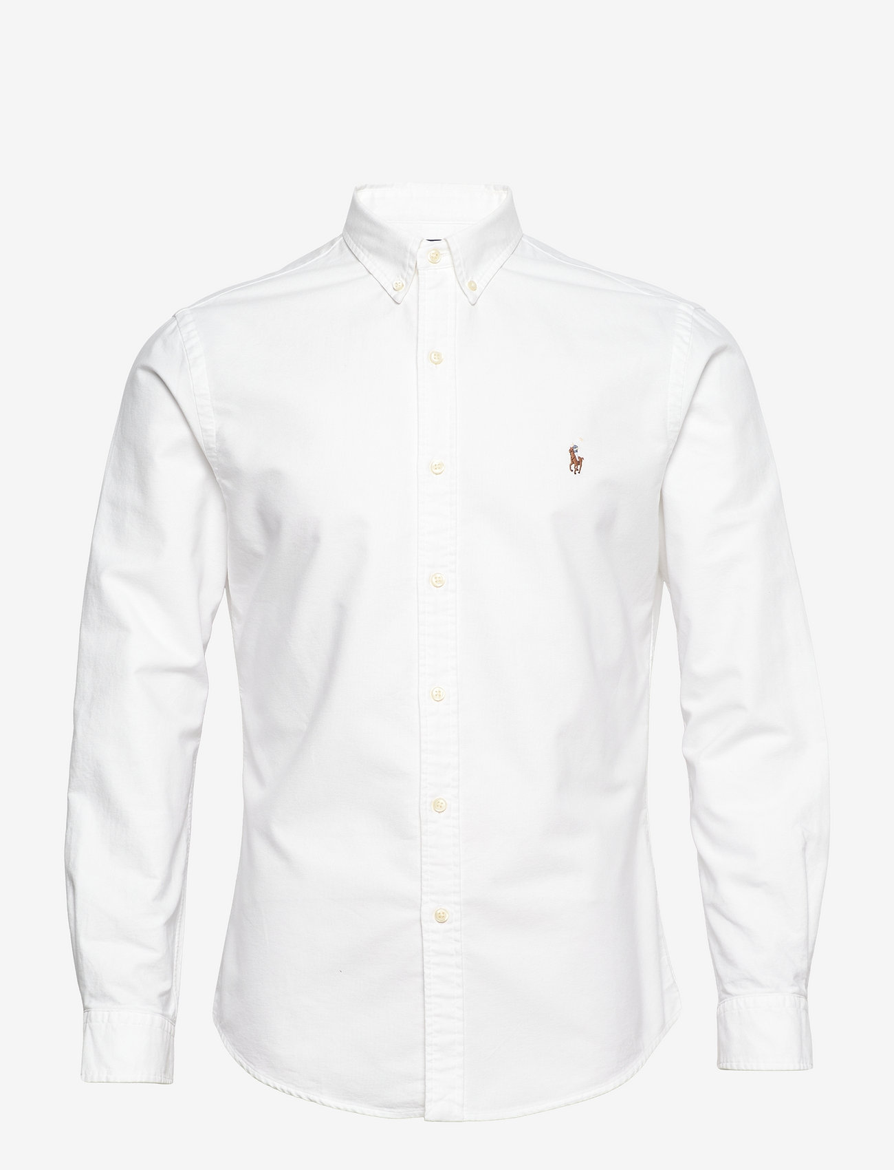 Slim Fit Cotton Oxford Shirt (White 