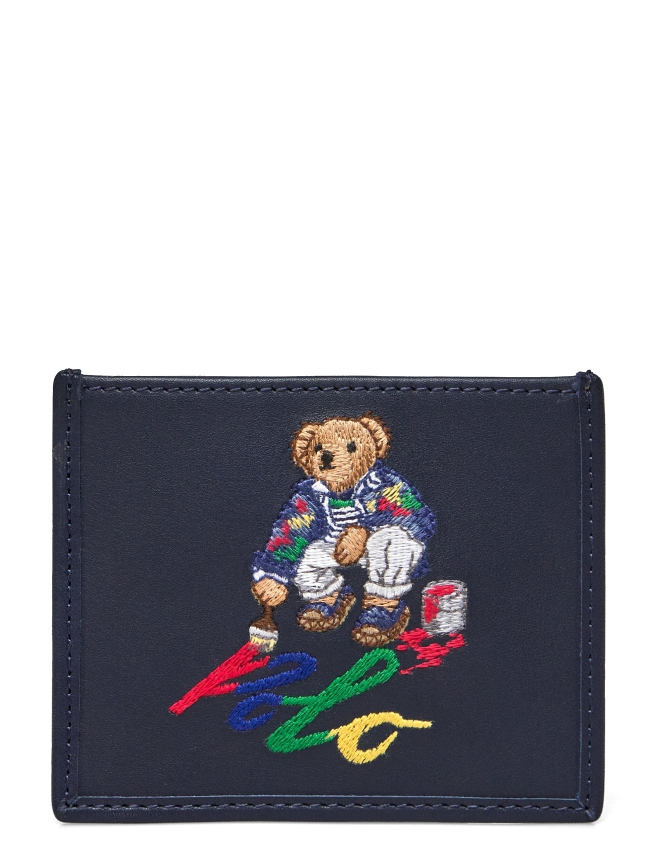 Polo Bear Leather Card Case Accessories Wallets Cardholder Navy Polo Ralph Lauren