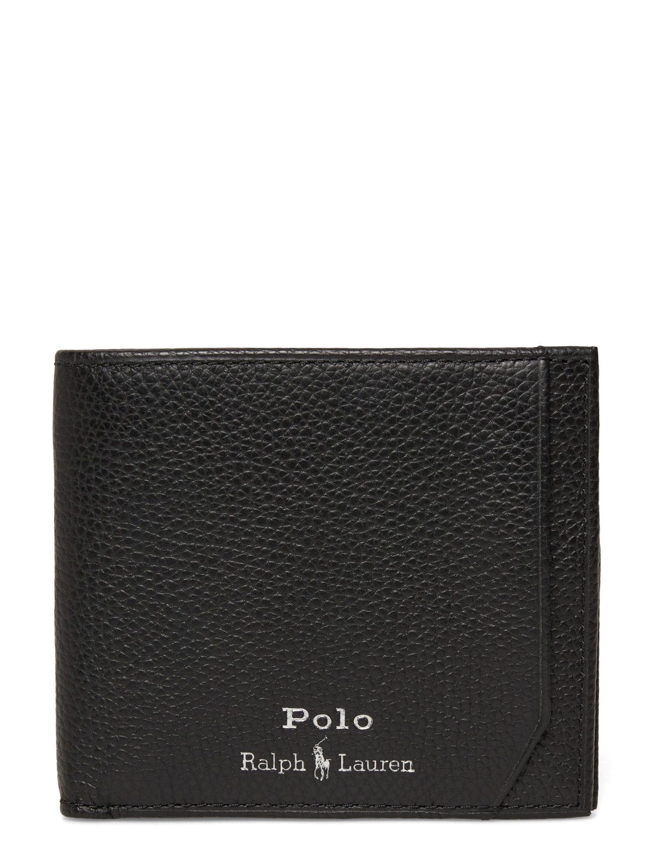 Polo Ralph Lauren Pebbled Leather Billfold Wallet, One Size, Black, Punge > Klassiske Punge, Herre
