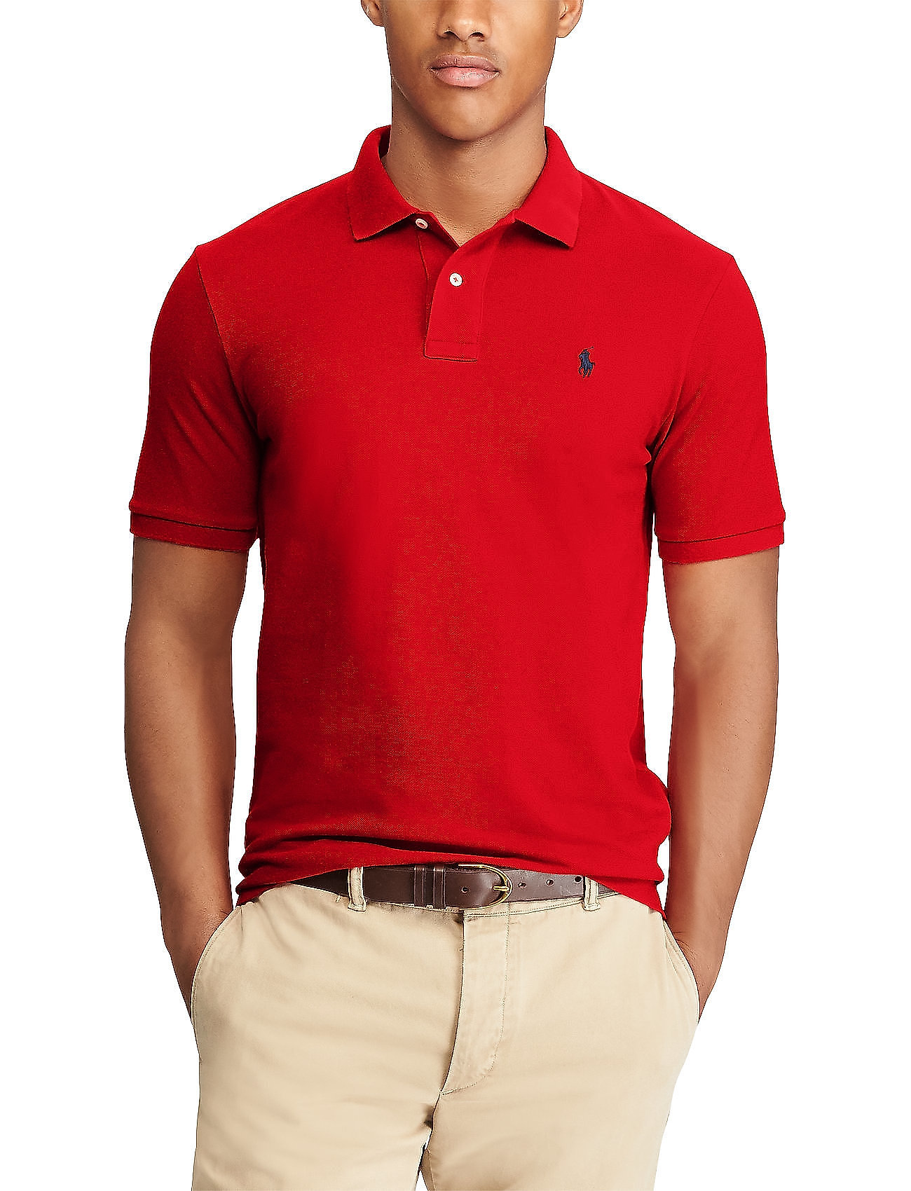 Polo Ralph Lauren Custom Slim Fit Mesh Polo Shirt - Korte mouwen ...