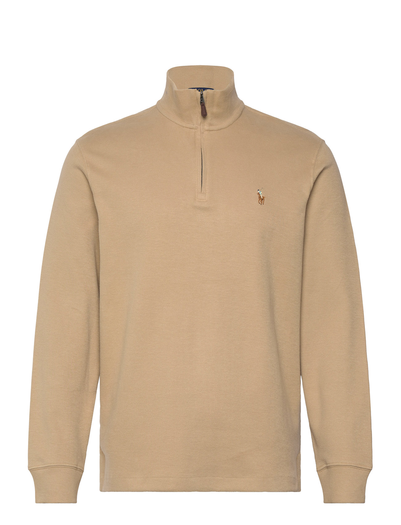 Polo Ralph Lauren Estate-Rib Quarter-Zip Pullover Beige