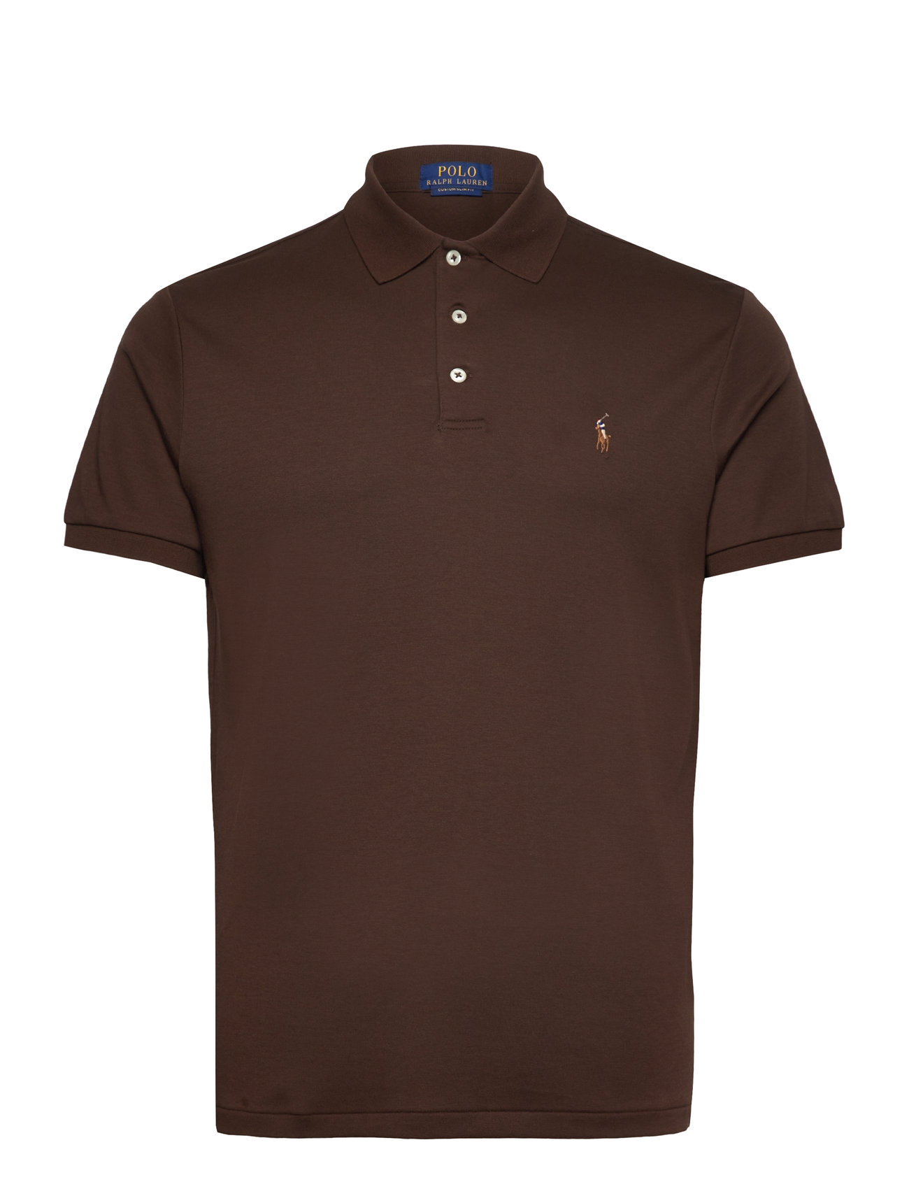 Polo Ralph Lauren Custom Slim Fit Soft Cotton Polo Shirt, S, Brown, Poloer > Kortærmede, Herre