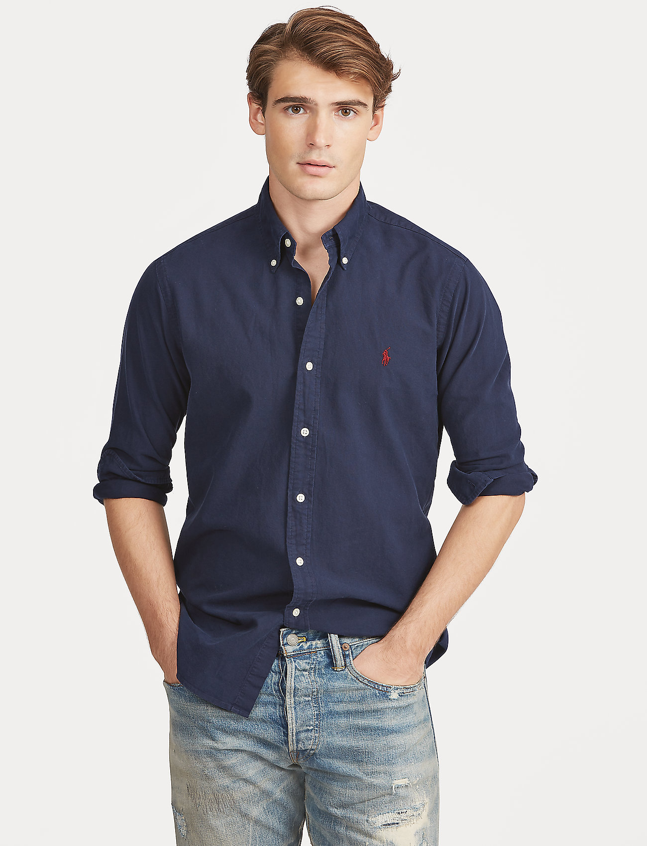 koud Harmonisch Respectievelijk Polo Ralph Lauren Slim Fit Garment-dyed Oxford Shirt - Casual shirts -  Boozt.com