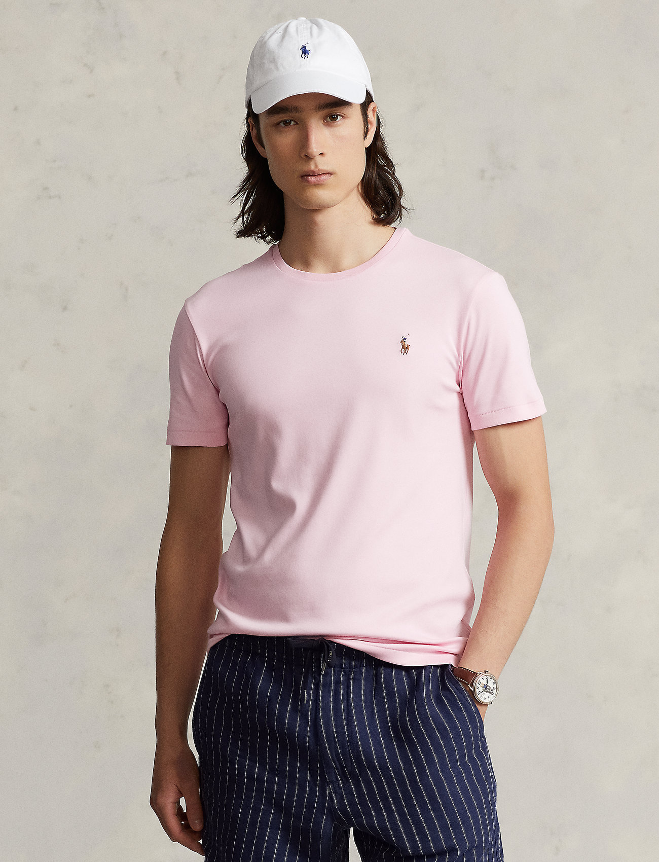 Polo Ralph Lauren Custom Slim Fit Soft Cotton T-shirt (Carmel Pink/Rosa ...