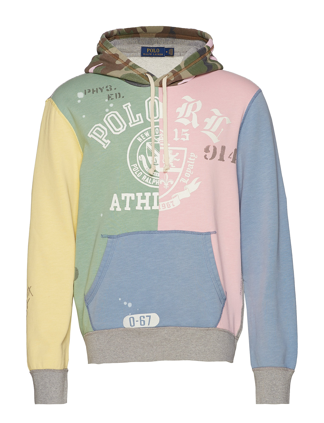 polo ralph lauren patchwork fleece hoodie