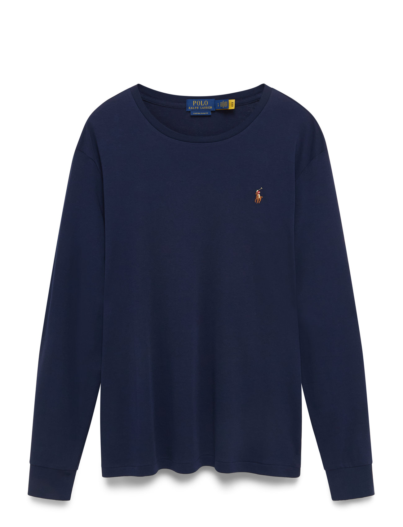 Polo Ralph Lauren Custom Slim Fit Soft Cotton T-Shirt, S, Navy, T-Shirts > Langærmede, Herre