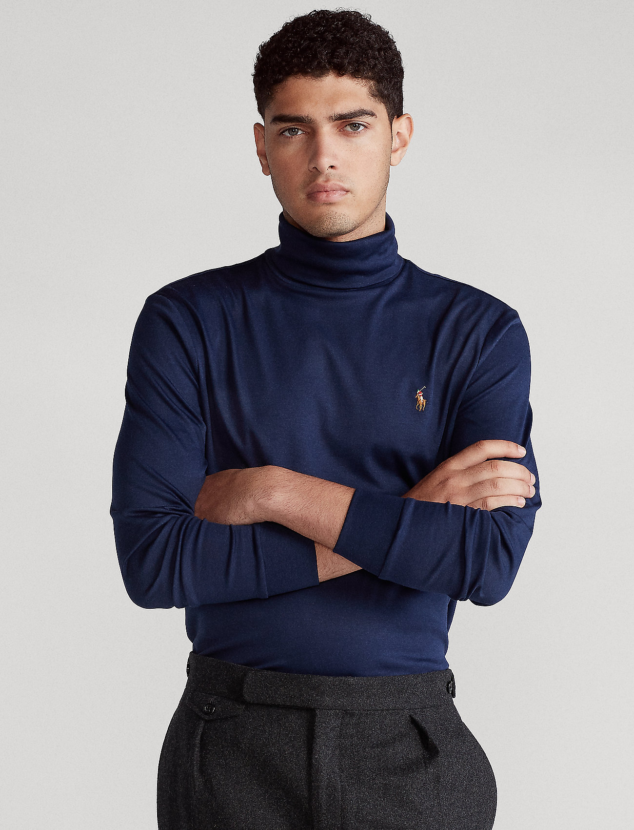 Polo Ralph Lauren - Soft Cotton Turtleneck - t-shirts - french navy - 0