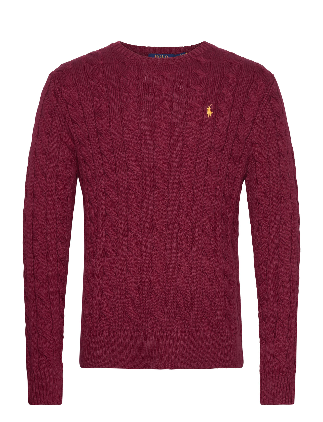 Polo Ralph Lauren Cable-Knit Cotton Sweater Burgundy