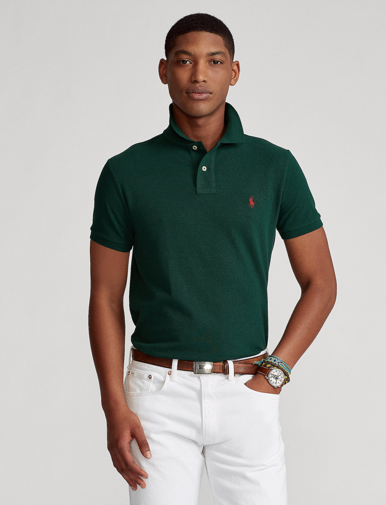 ralph lauren custom fit mesh polo