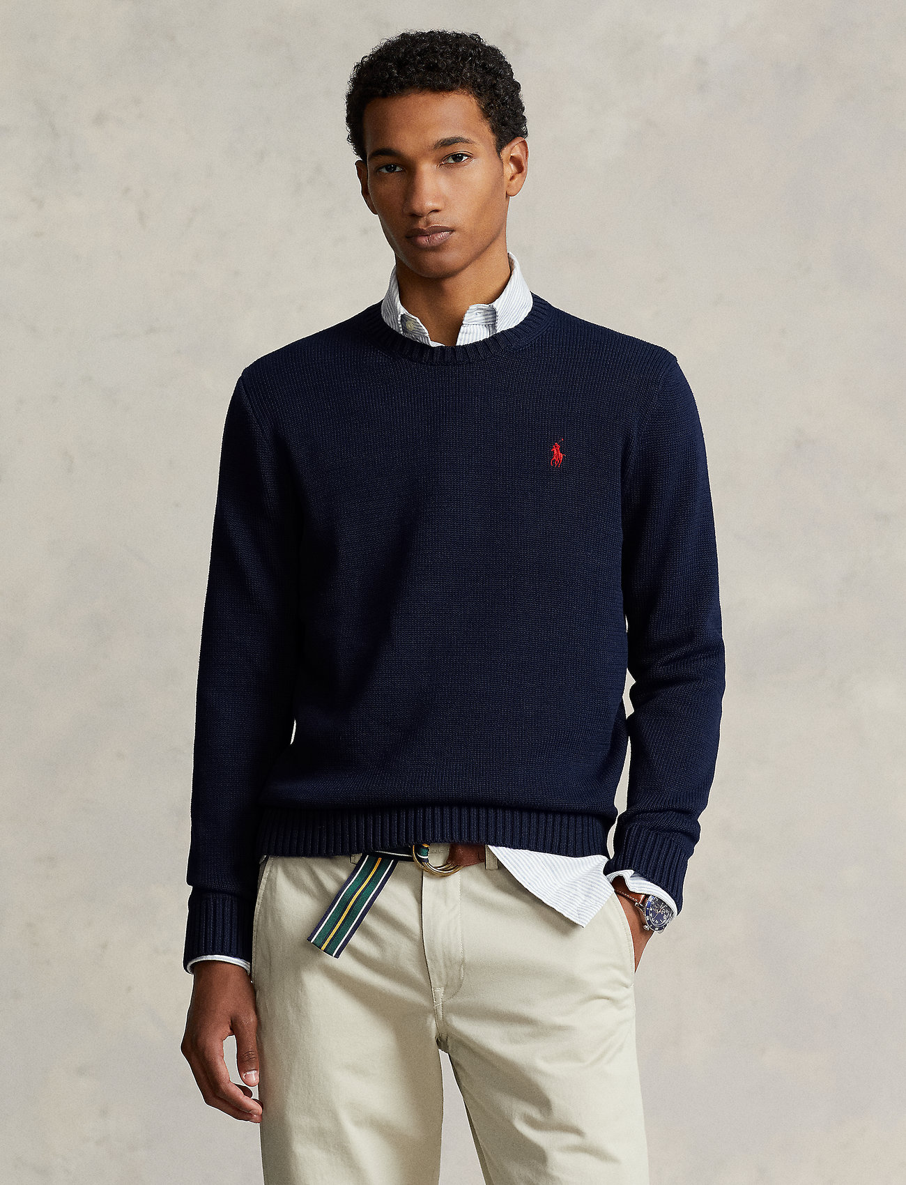 Polo Ralph Lauren Cotton Crewneck Sweater - Knitted Round Necks 