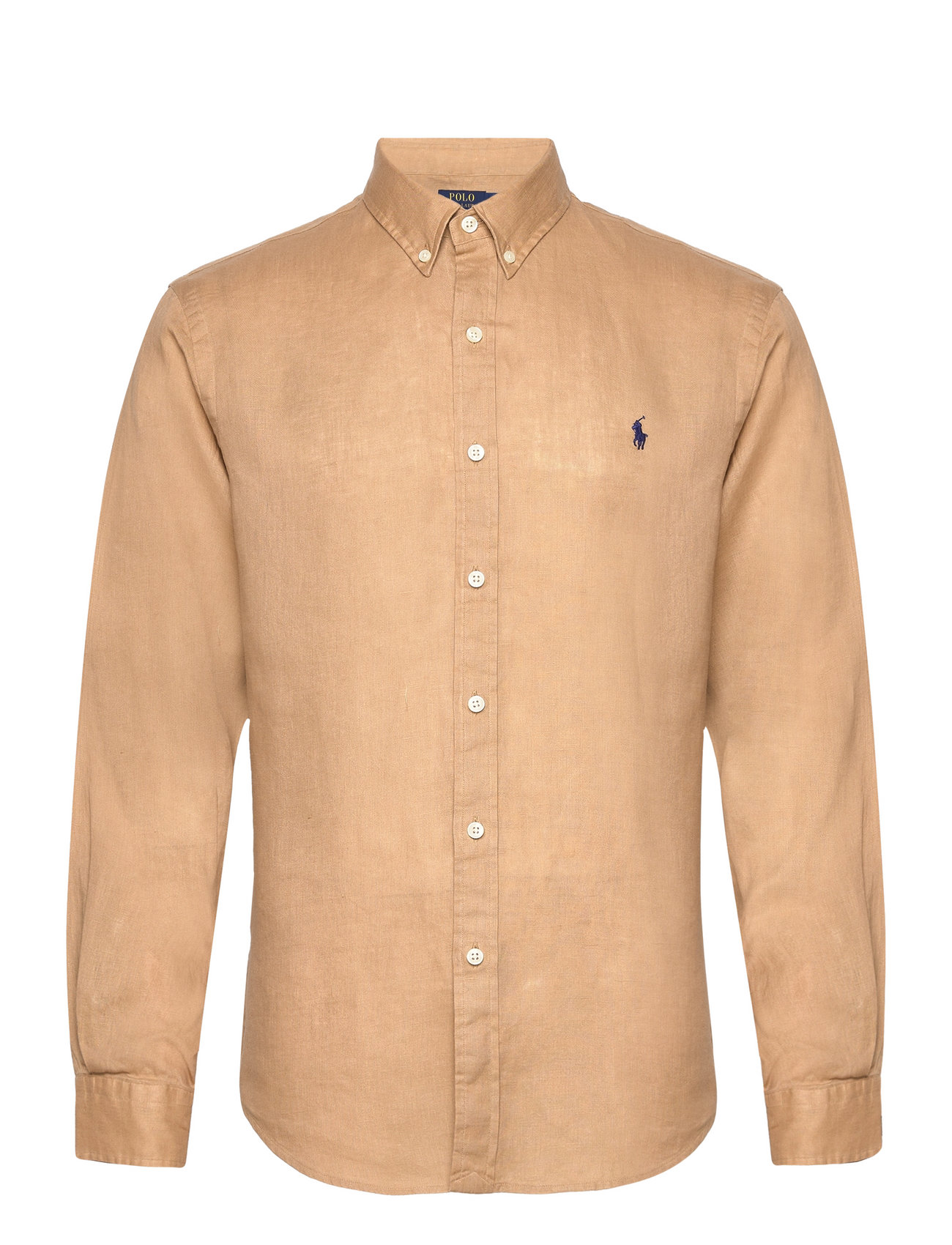 Slim Fit Linen Shirt Beige Polo Ralph Lauren