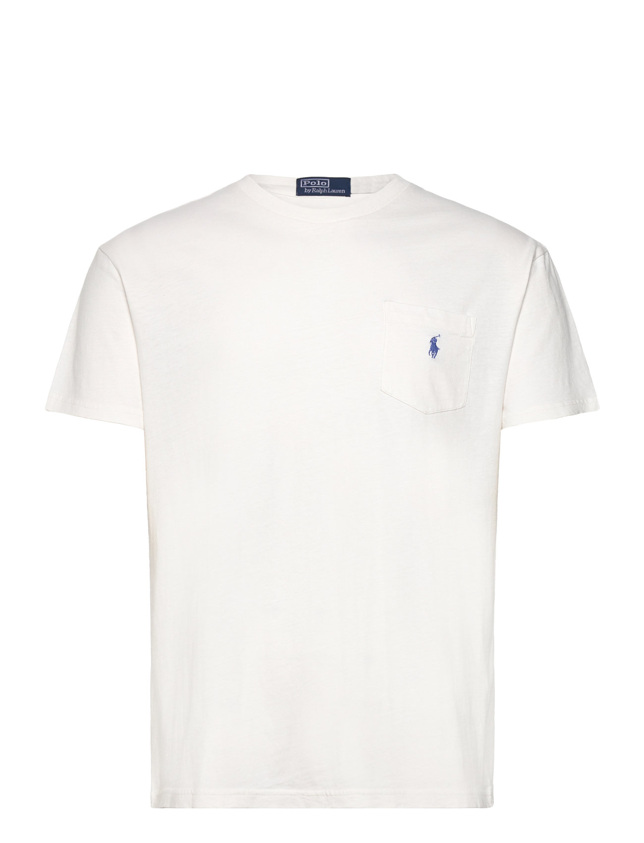 Classic Fit Cotton-Linen Pocket T-Shirt Tops T-Kortærmet Skjorte White Polo Ralph Lauren