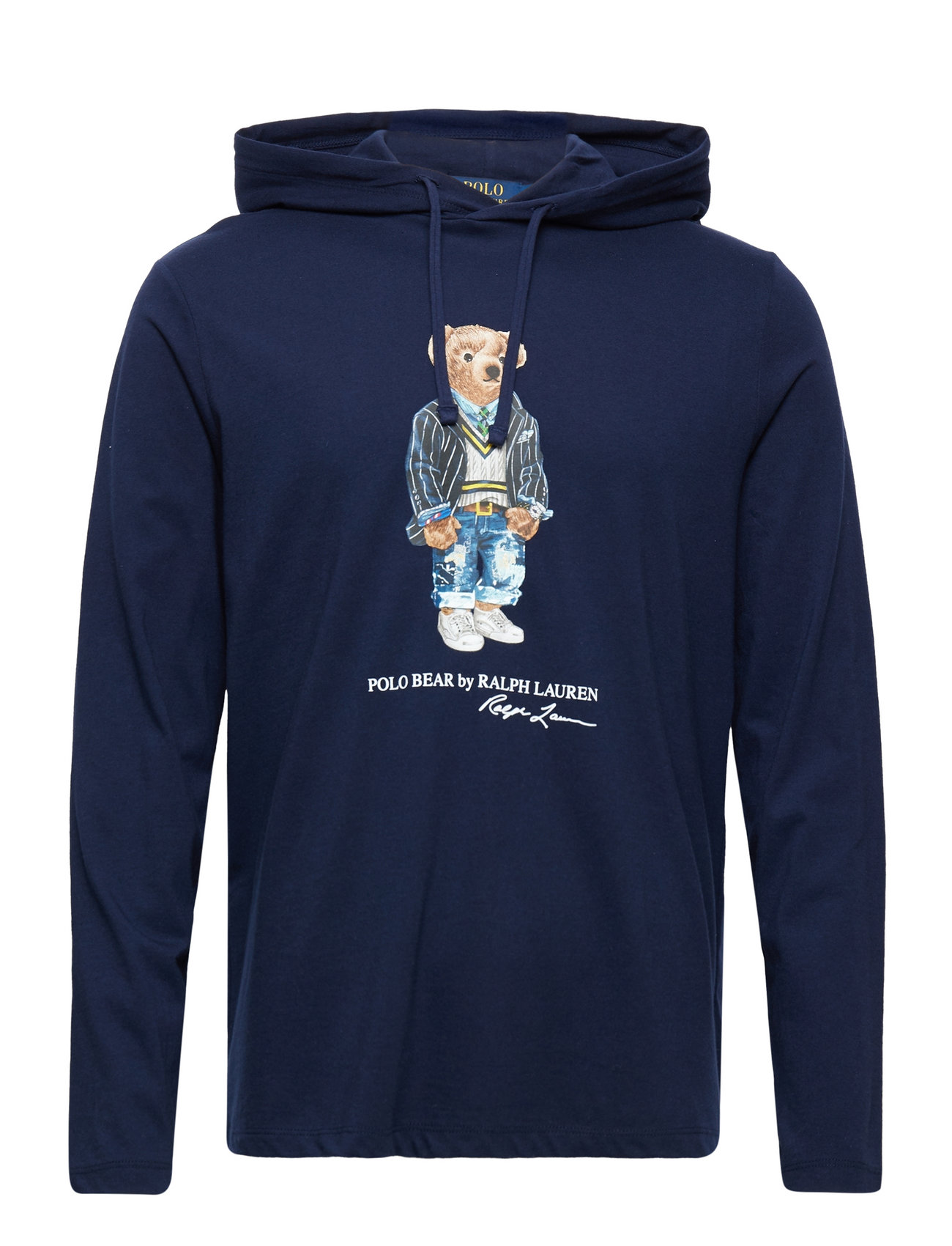 polo bear cotton hooded tee