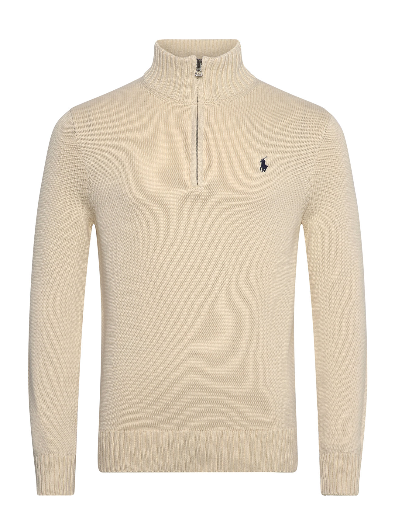 Polo Ralph Lauren Cotton Quarter-Zip Sweater Kräm