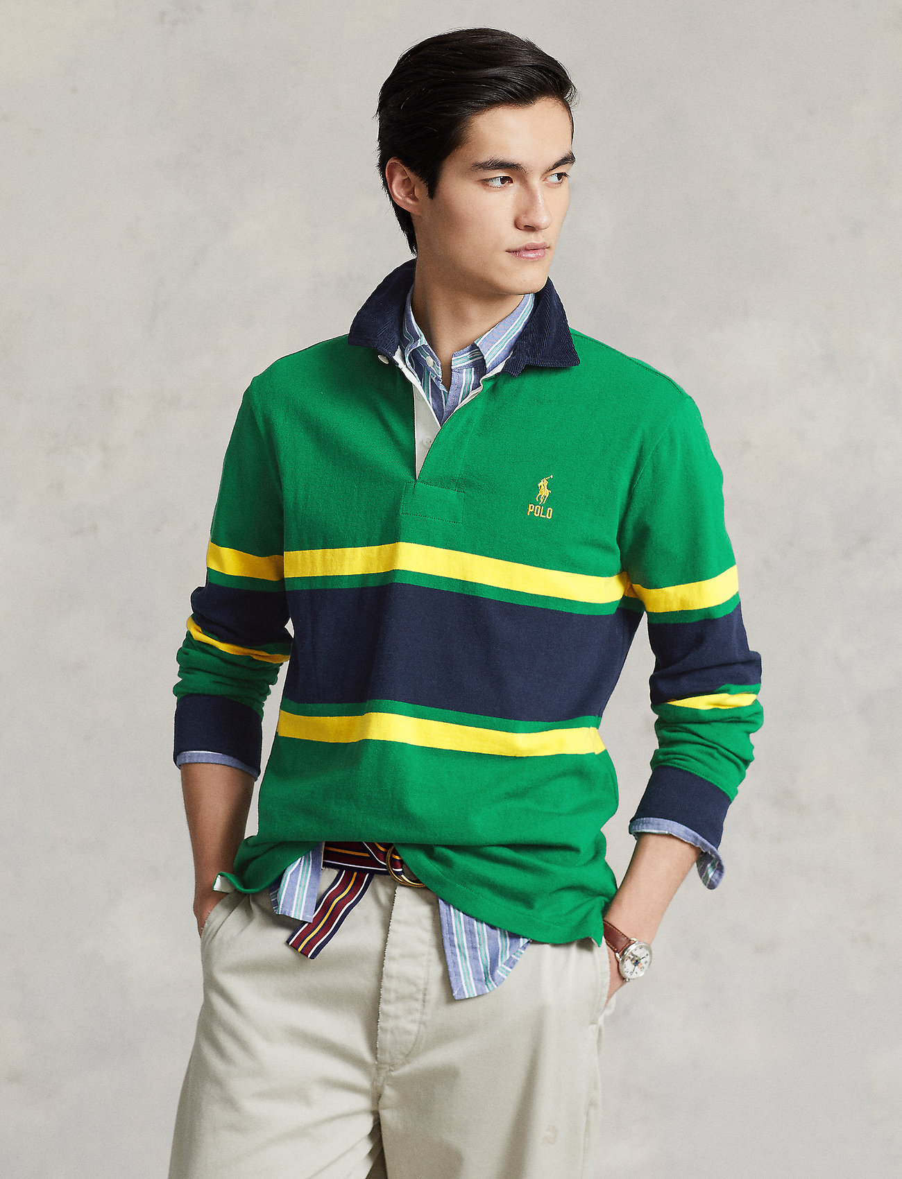 Polo Ralph Lauren Classic Fit Corduroy-collar Rugby Shirt - Long-sleeved  polos 