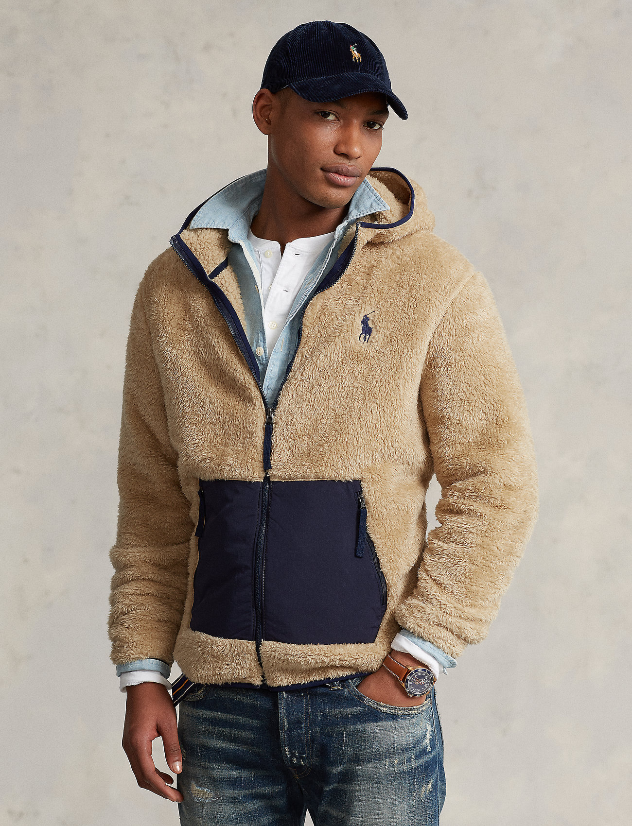 Polo Ralph Lauren Pile Fleece Full-zip Hoodie - Mid layer jackets -  