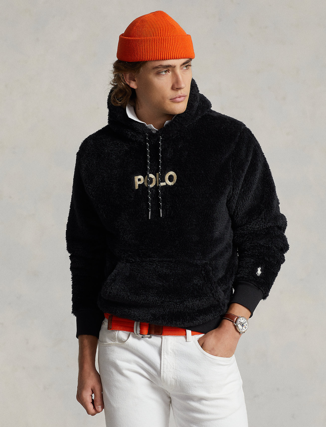 Polo Ralph Lauren Logo-embroidered Pile Fleece Hoodie - Mid layer jackets -  