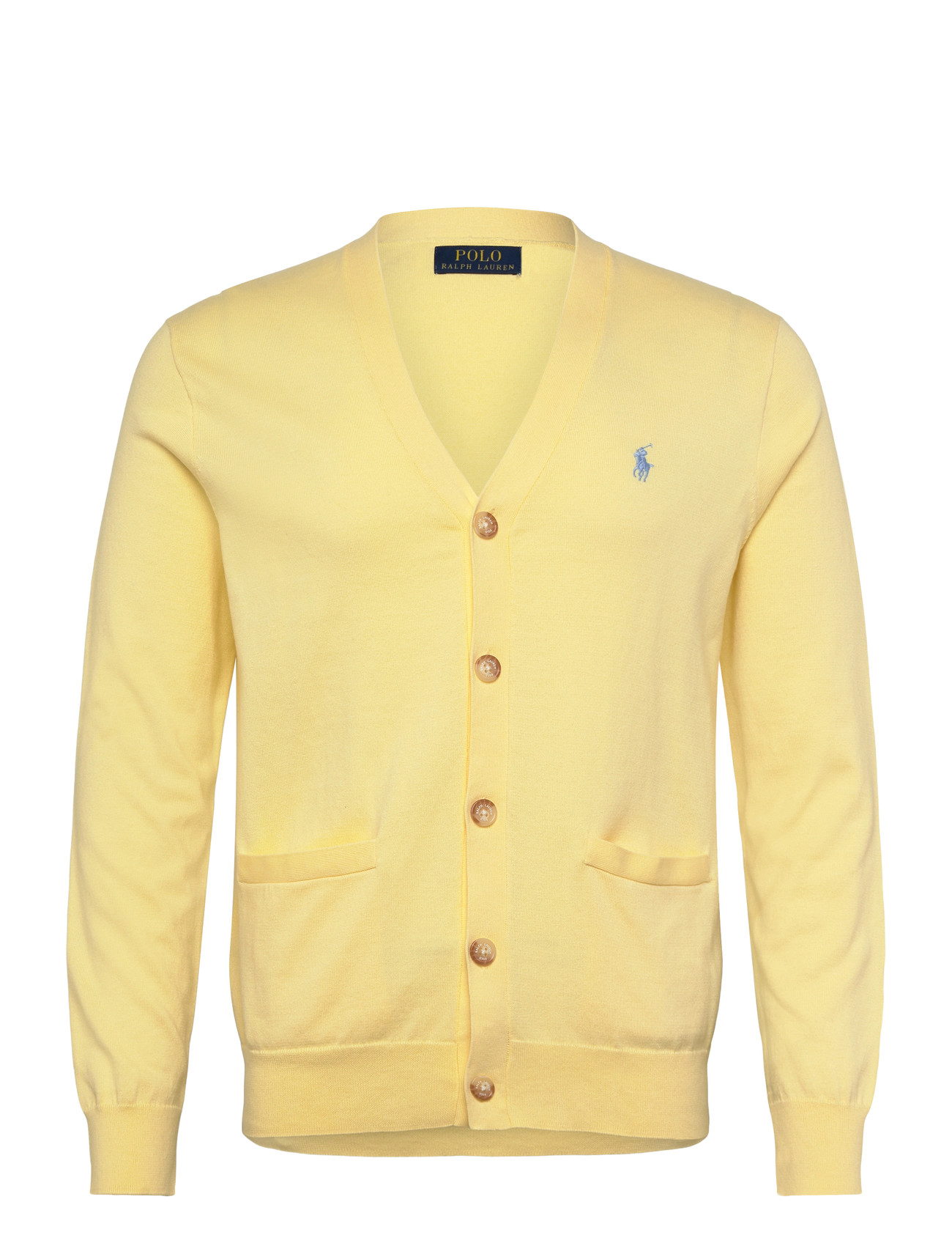 Polo Ralph Lauren Cotton V-Neck Cardigan, XS, Yellow, Strik > Cardigans, Herre