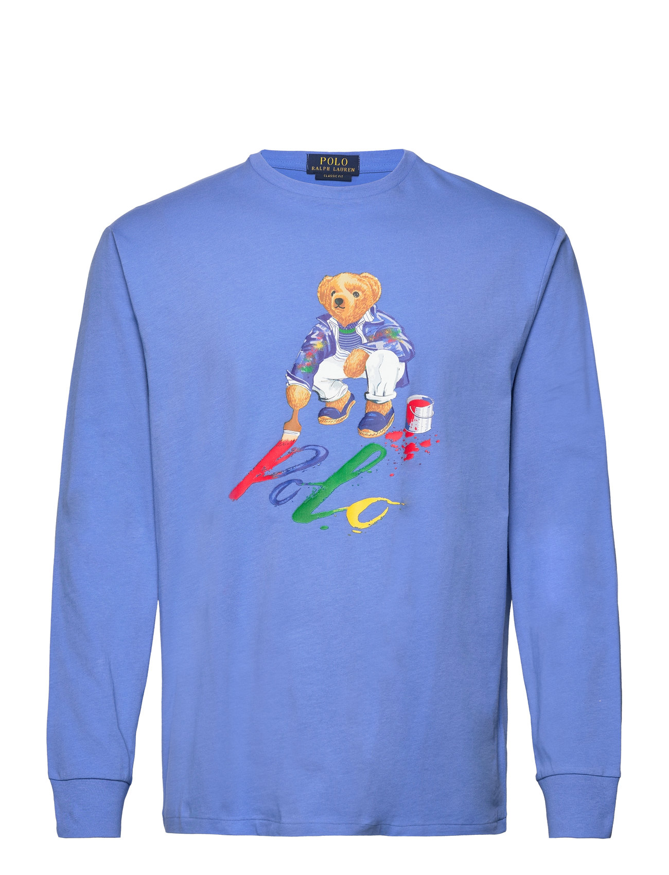 Classic Fit Polo Bear Jersey T-Shirt Tops T-shirts Long-sleeved Blue Polo Ralph Lauren