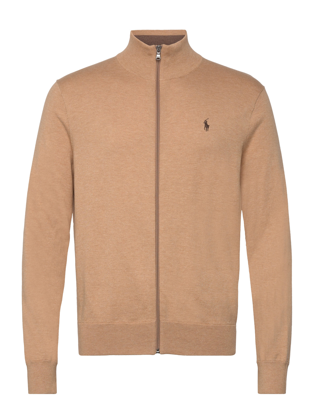 Polo Ralph Lauren Cotton Full-Zip Sweater Beige