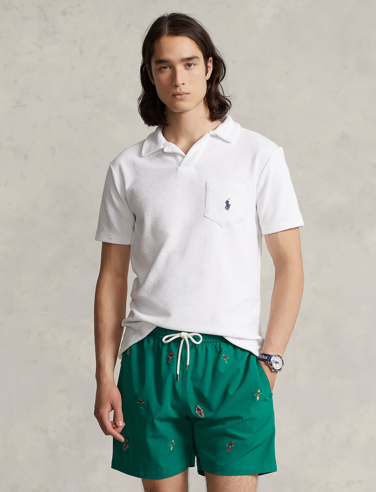 sko Blive kold reform Polo Ralph Lauren Custom Slim Fit Terry Polo Shirt - Short-sleeved polos -  Boozt.com