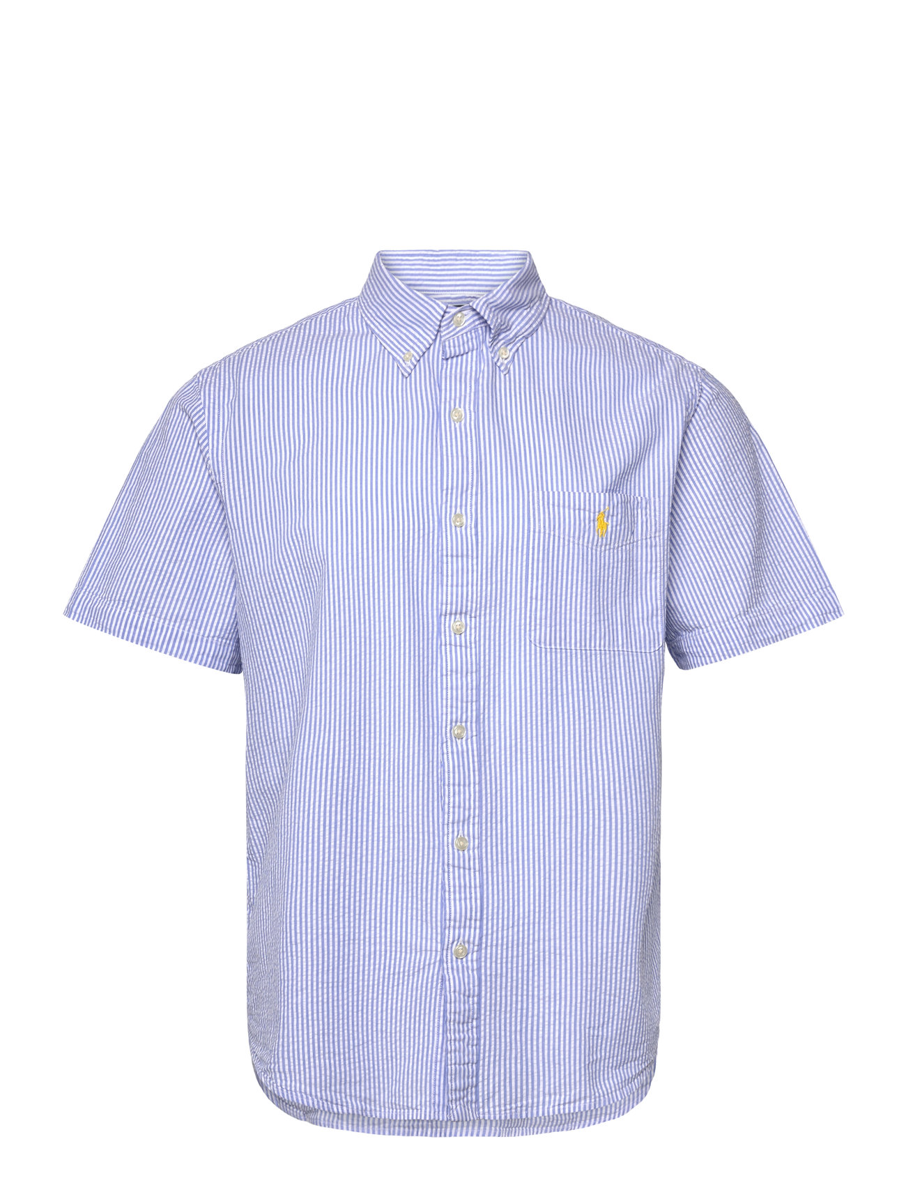 POLO RALPH LAUREN Custom Fit Seersucker Shirt Weiß - S - Herren