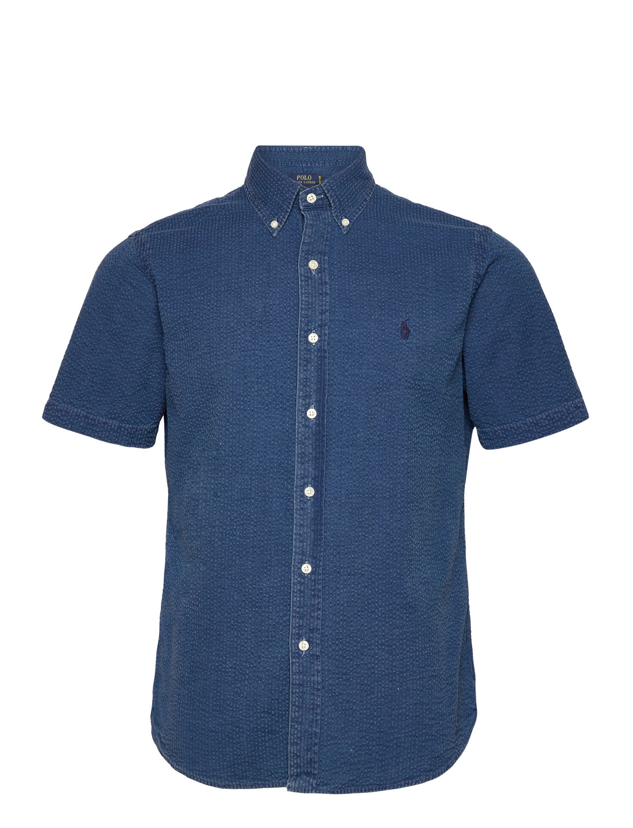 POLO RALPH LAUREN Custom Fit Seersucker Shirt Blau - M - Herren