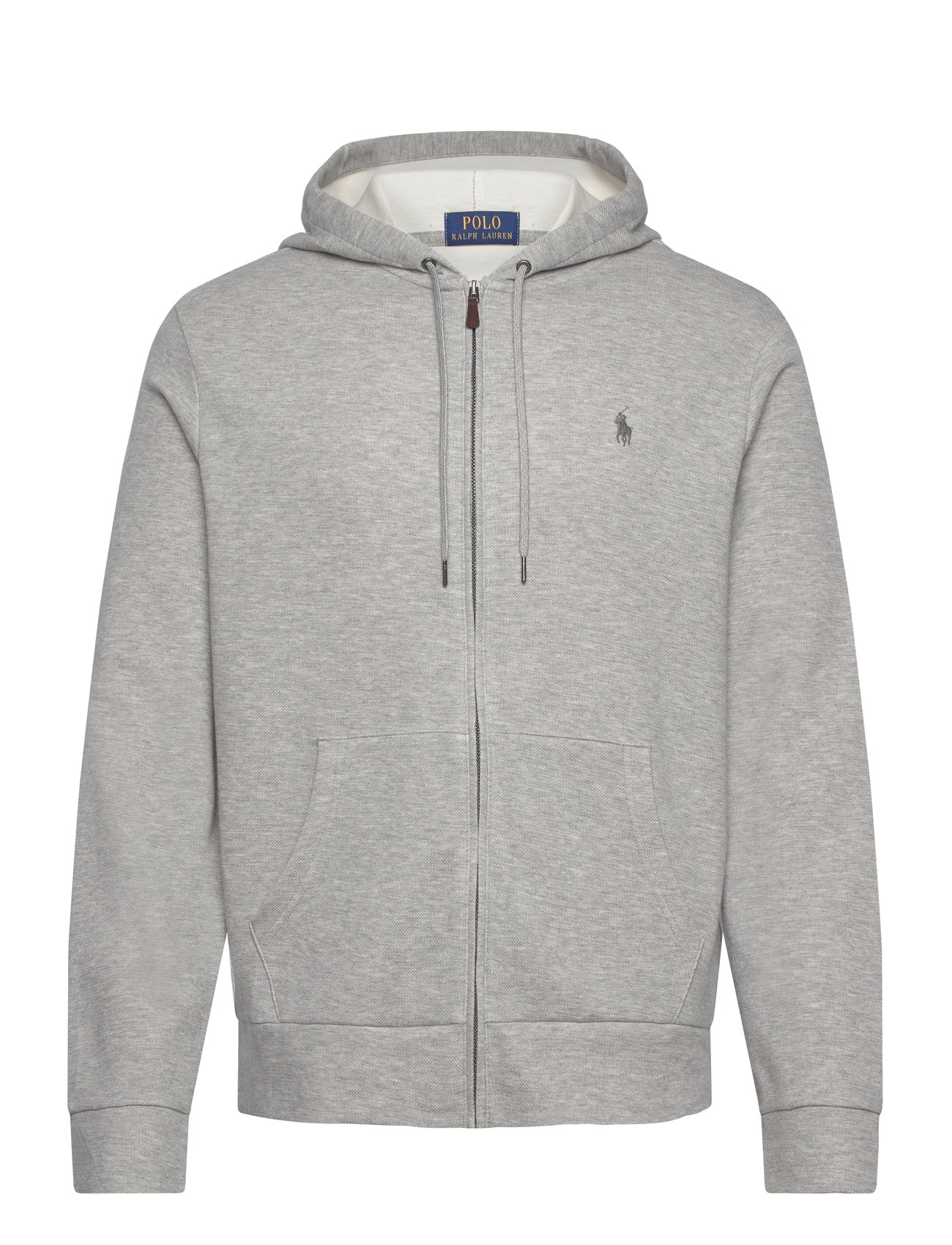 Polo Ralph Lauren Double-Knit Mesh Full-Zip Hoodie Grå