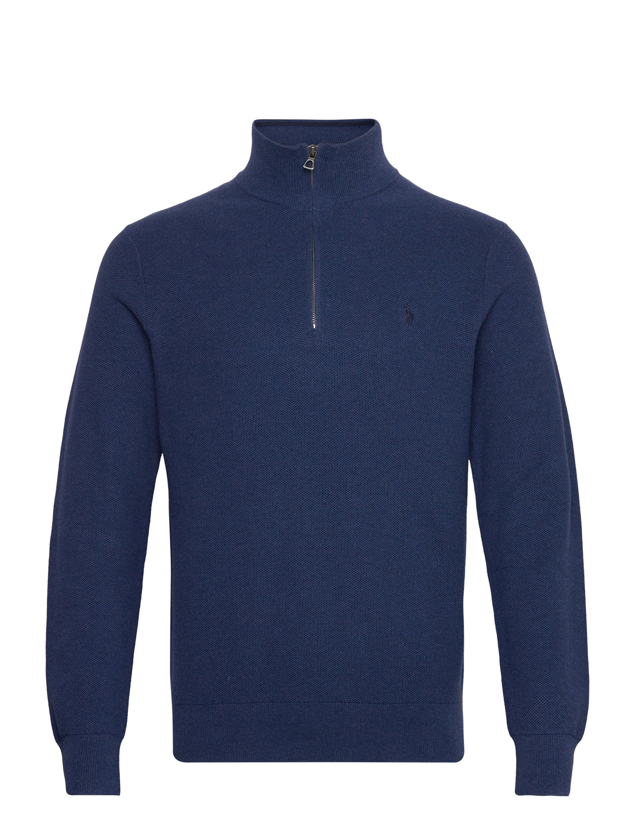 Mesh-Knit Cotton Quarter-Zip Sweater Tops Knitwear Half Zip Jumpers Navy Polo Ralph Lauren