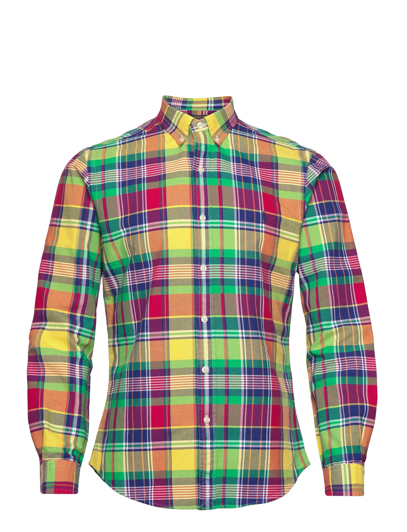 Polo Ralph Lauren Mens Multicoloured Slim Fit Polo Player Checked Shirt