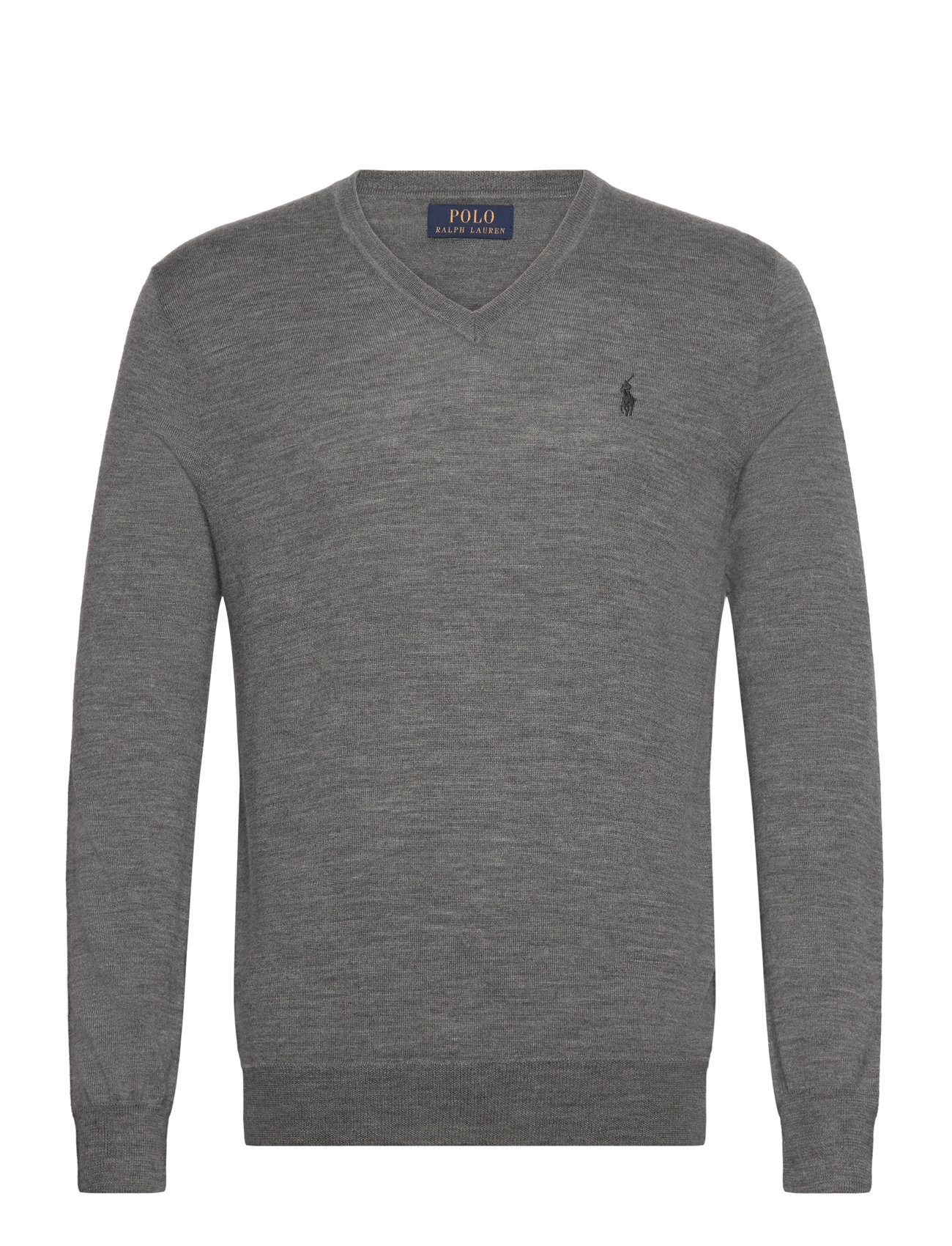 Slim Fit Washable Wool V-Neck Sweater Grey Polo Ralph Lauren