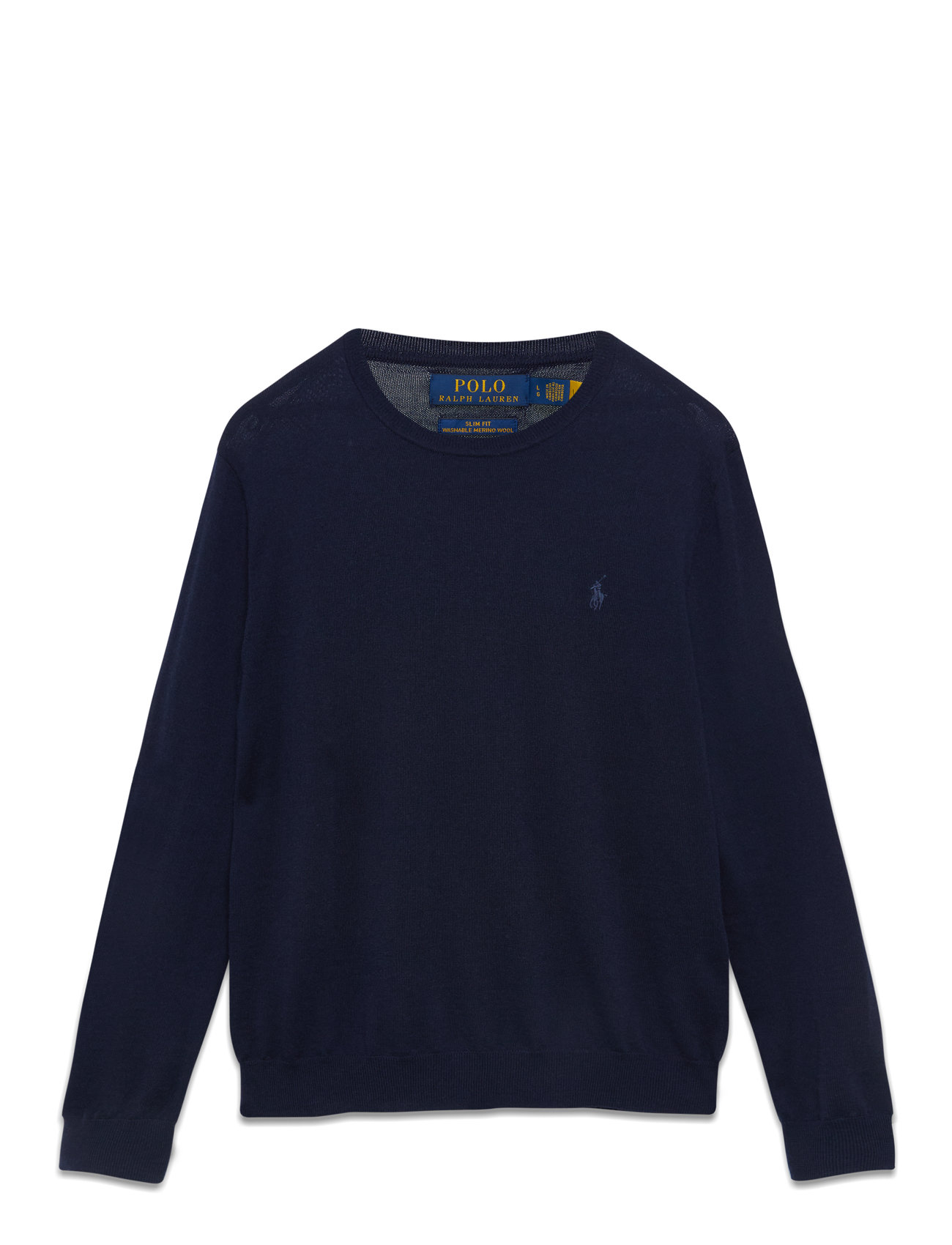 POLO RALPH LAUREN Slim Fit Washable Wolle Crewneck Pullover Navy - M - Herren