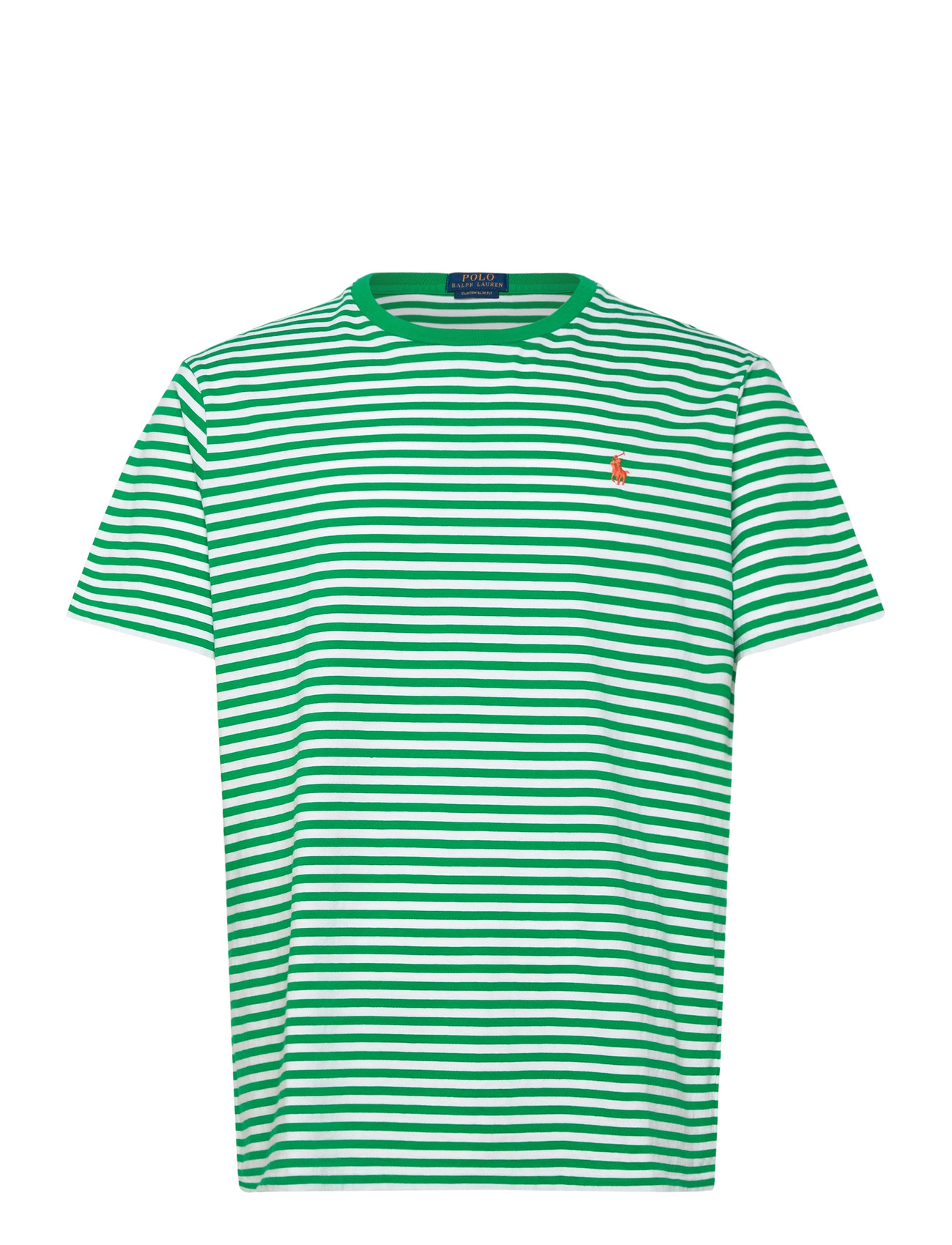 Polo Ralph Lauren Custom Slim Fit Striped Jersey T-Shirt, XXL, Green, T-Shirts > Kortærmede, Herre