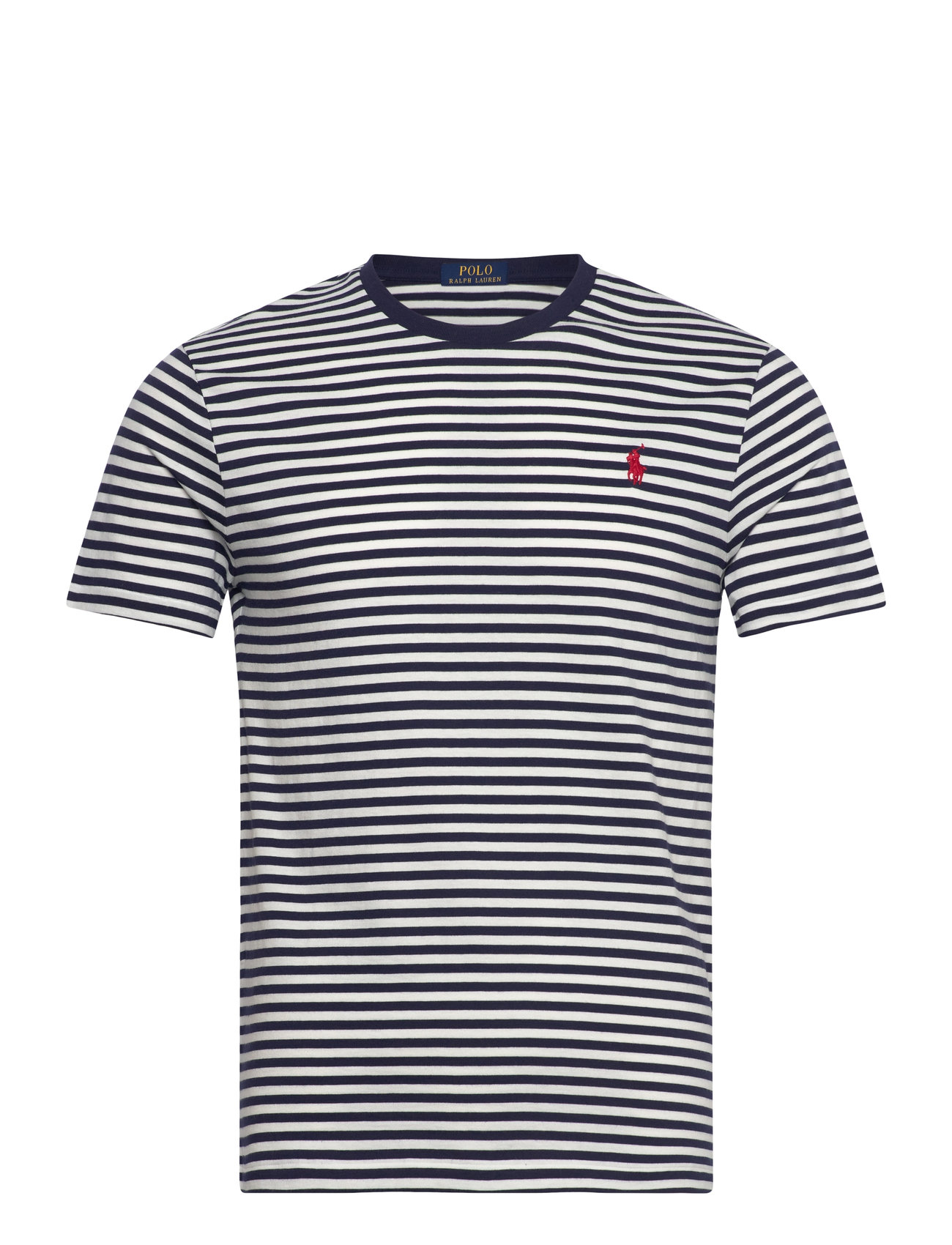 Polo Ralph Lauren Custom Slim Fit Striped Jersey T-Shirt Marinblå