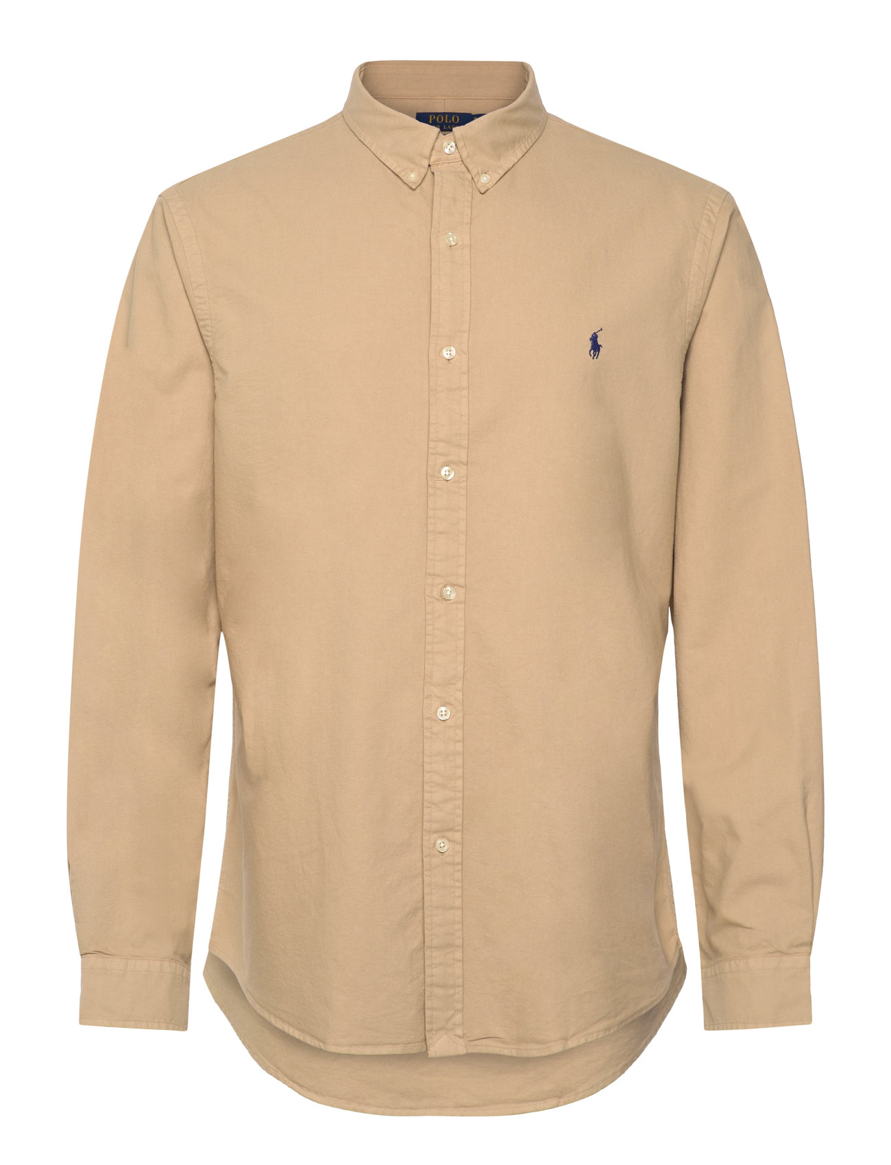 Polo Ralph Lauren Slim Fit Garment-Dyed Oxford Shirt Beige